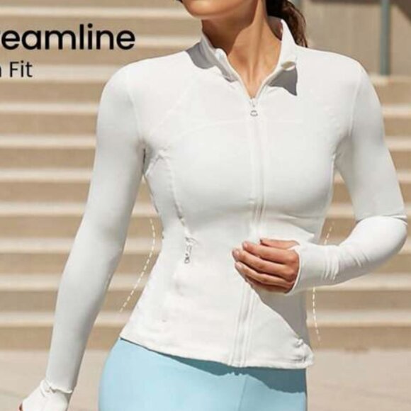 GLOWMODE Tops - GLOWMODE FeatherFit Performance Jacket in White Size XS NWT